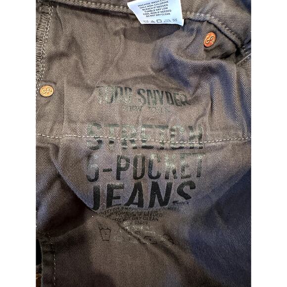 Todd Snyder Jeans Mens Size 34x31 (Actual) Dark Gray Slim Fit 5-Pocket Stretch - Picture 8 of 10
